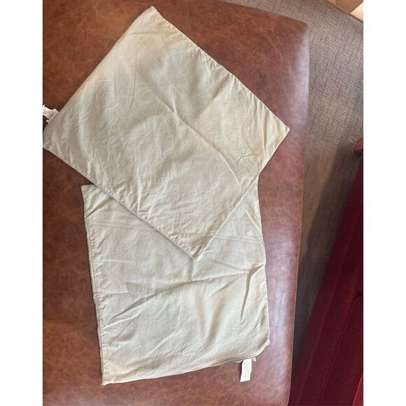 Pottery Barn Emilia European Shams Embroidered Sage Green 20x20 Set of 2 - Picture 2 of 5